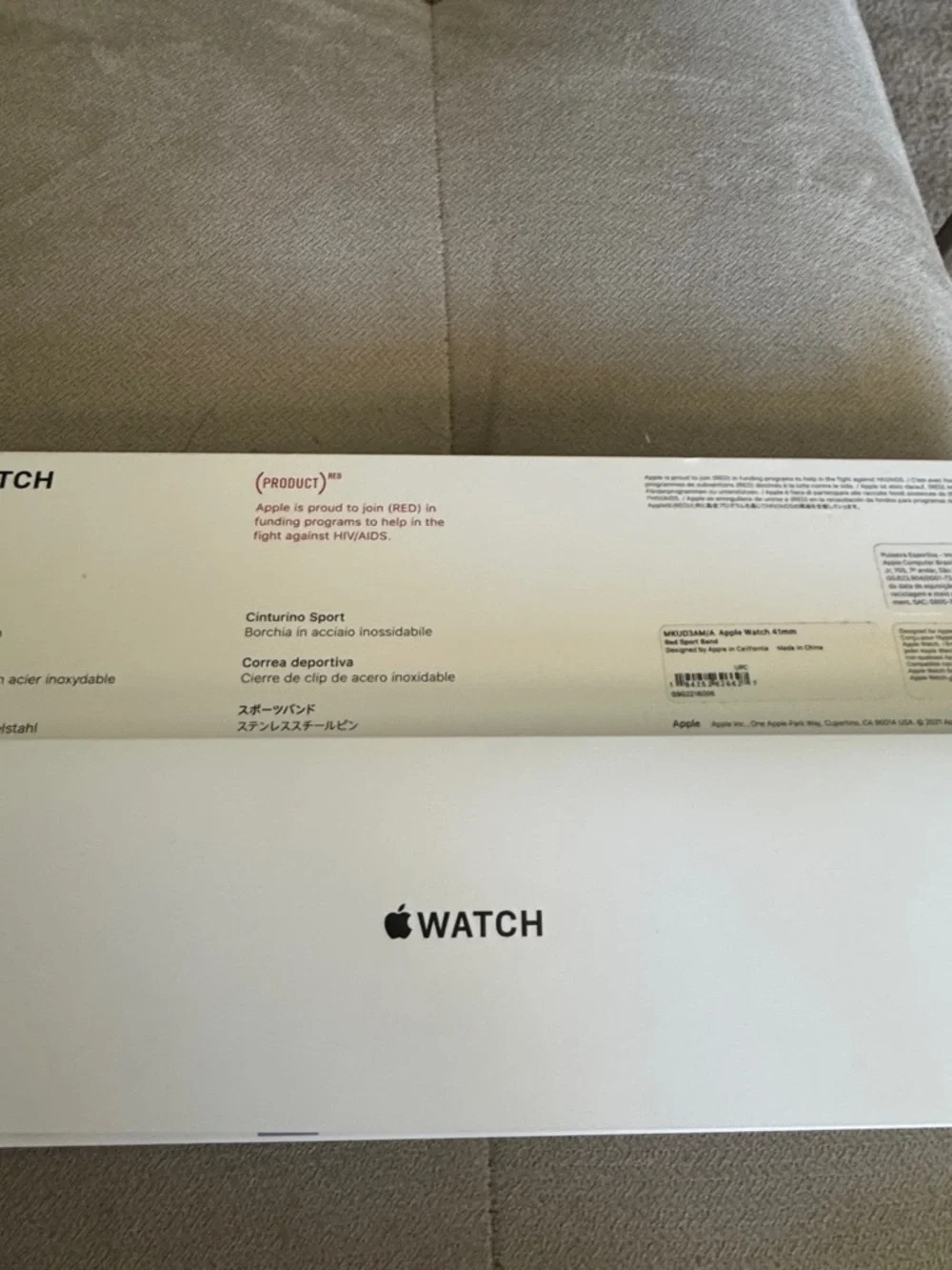 Apple Red Silicone Sport Band for Smartwatch-original Apple